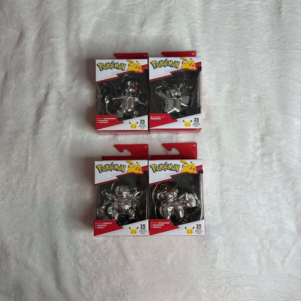 Pokemon 25th Anniversary Silver Chrome lot of 4